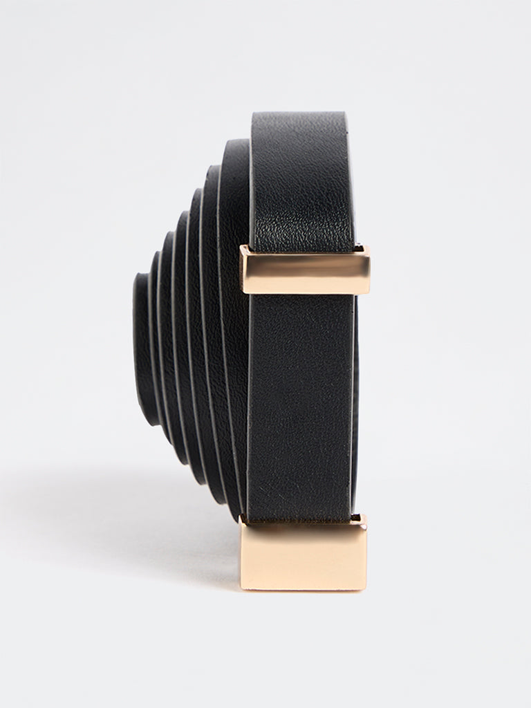Westside Accessories Black Push-Pin Buckle Belt
