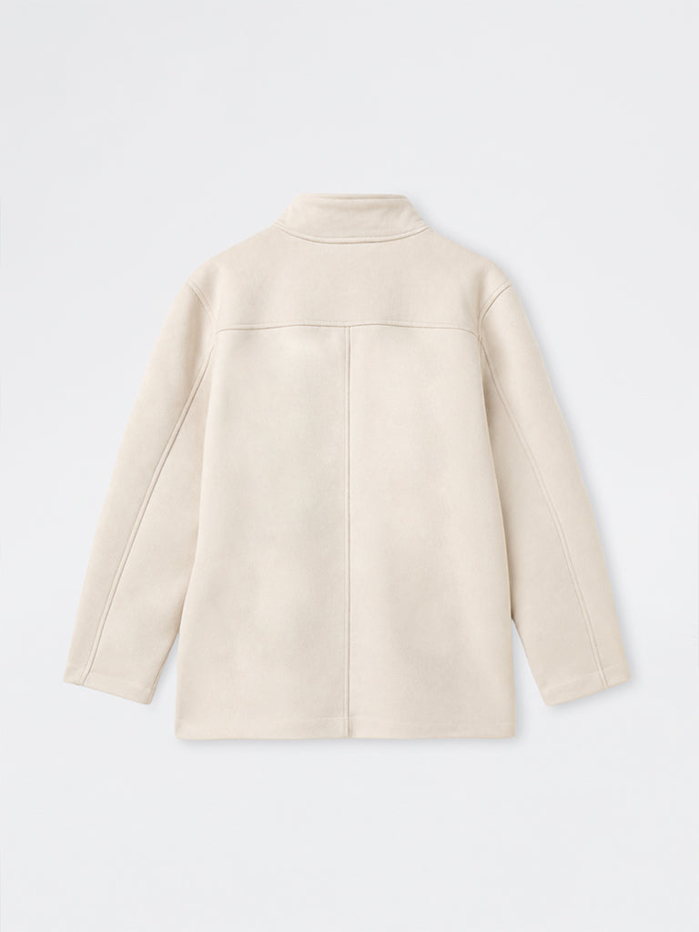 Gia Ivory Suede Jacket