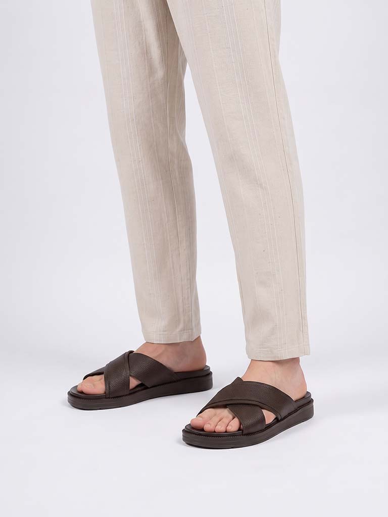SOLEPLAY Brown Comfort Sandals