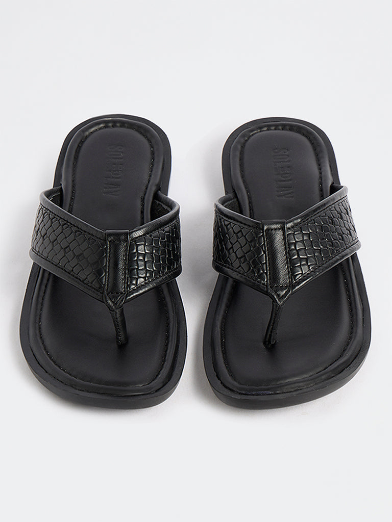 SOLEPLAY Black Thong Sandals