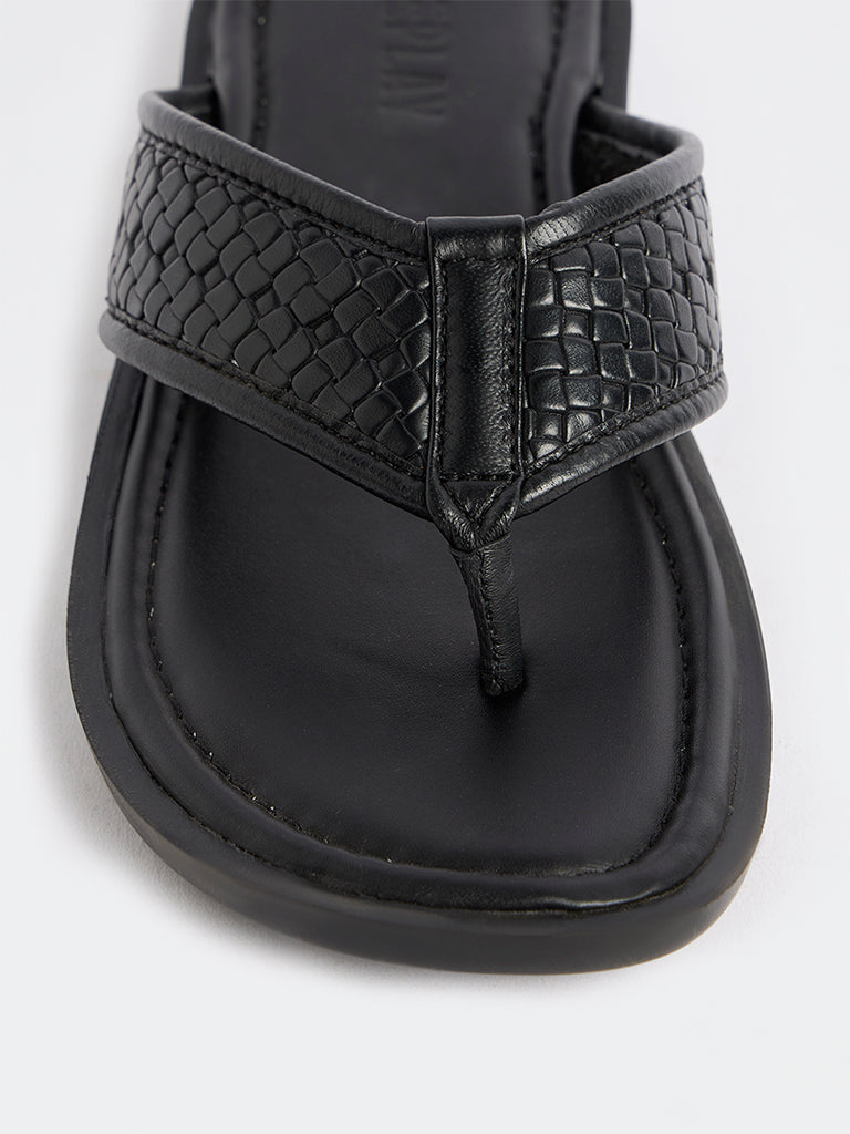 SOLEPLAY Black Thong Sandals