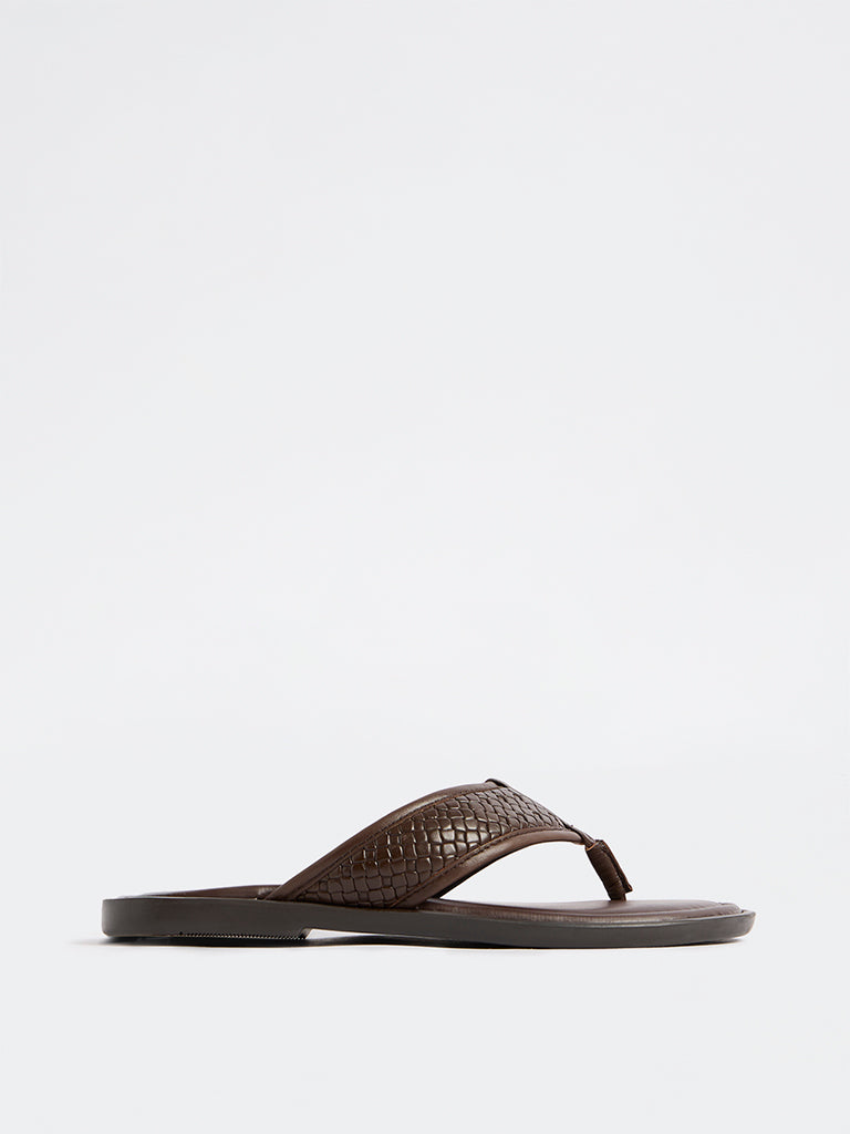 SOLEPLAY Dark Brown Thong Sandals