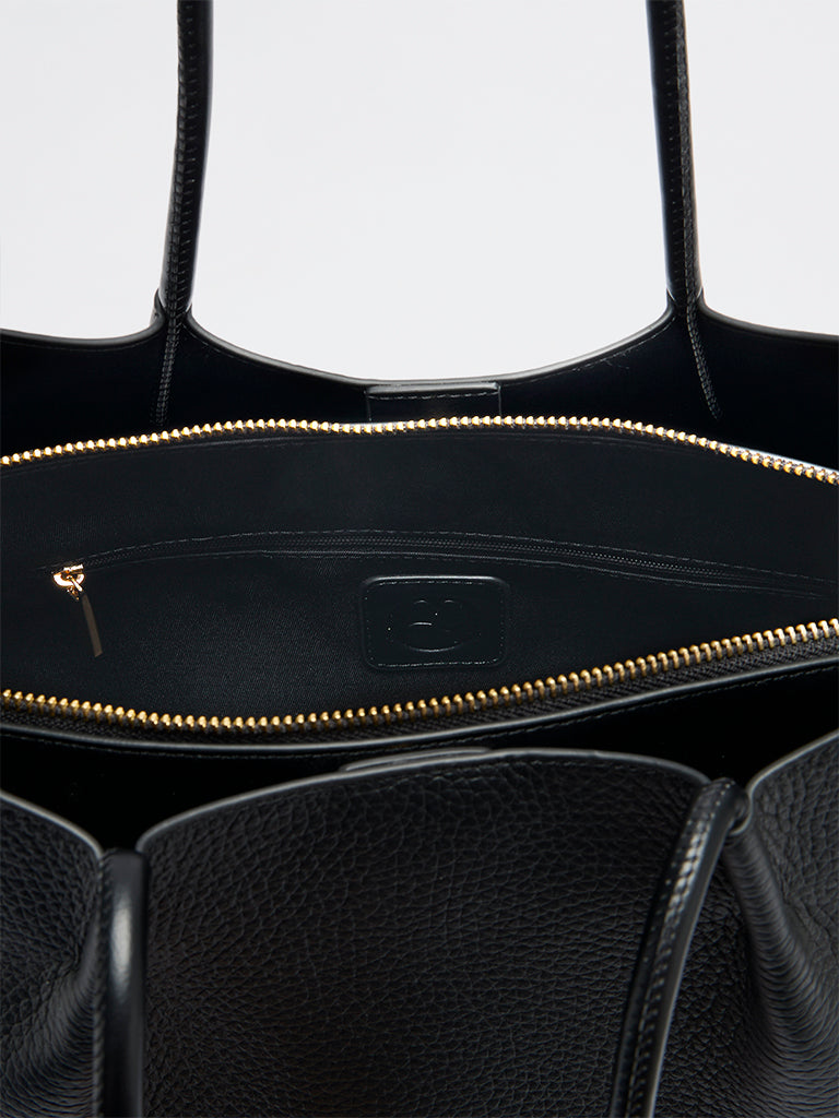 Belle Grain Leather Large Tote