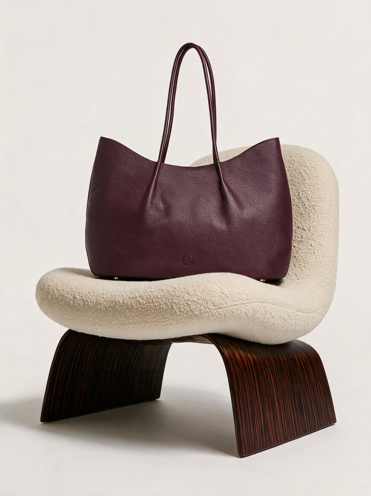 Belle Grain Leather Large Tote