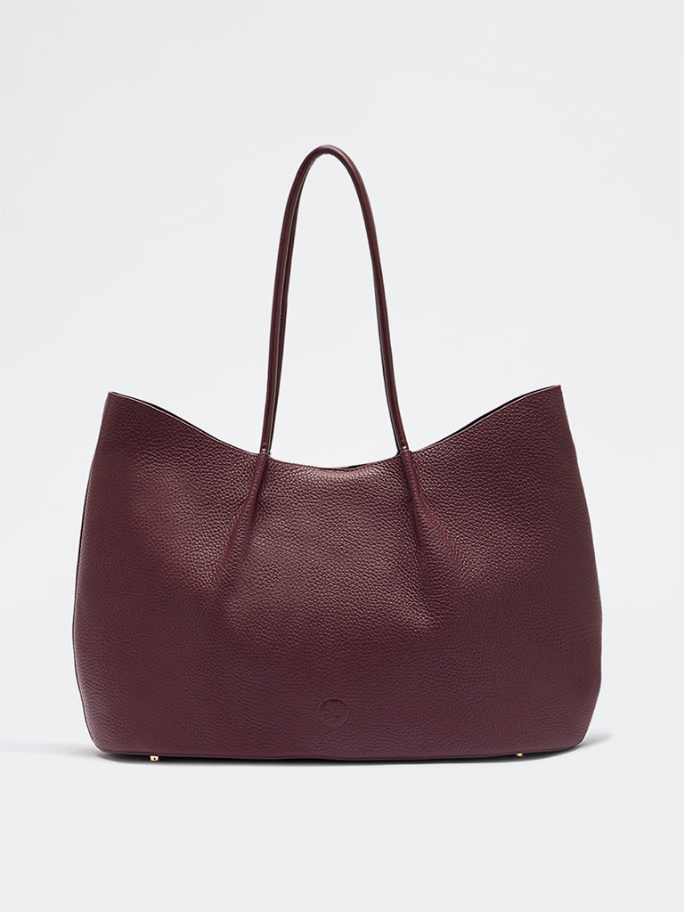 Belle Grain Leather Large Tote