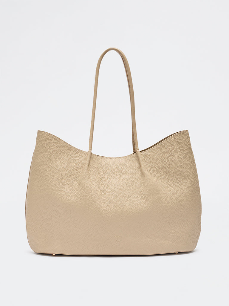 Belle Grain Leather Large Tote