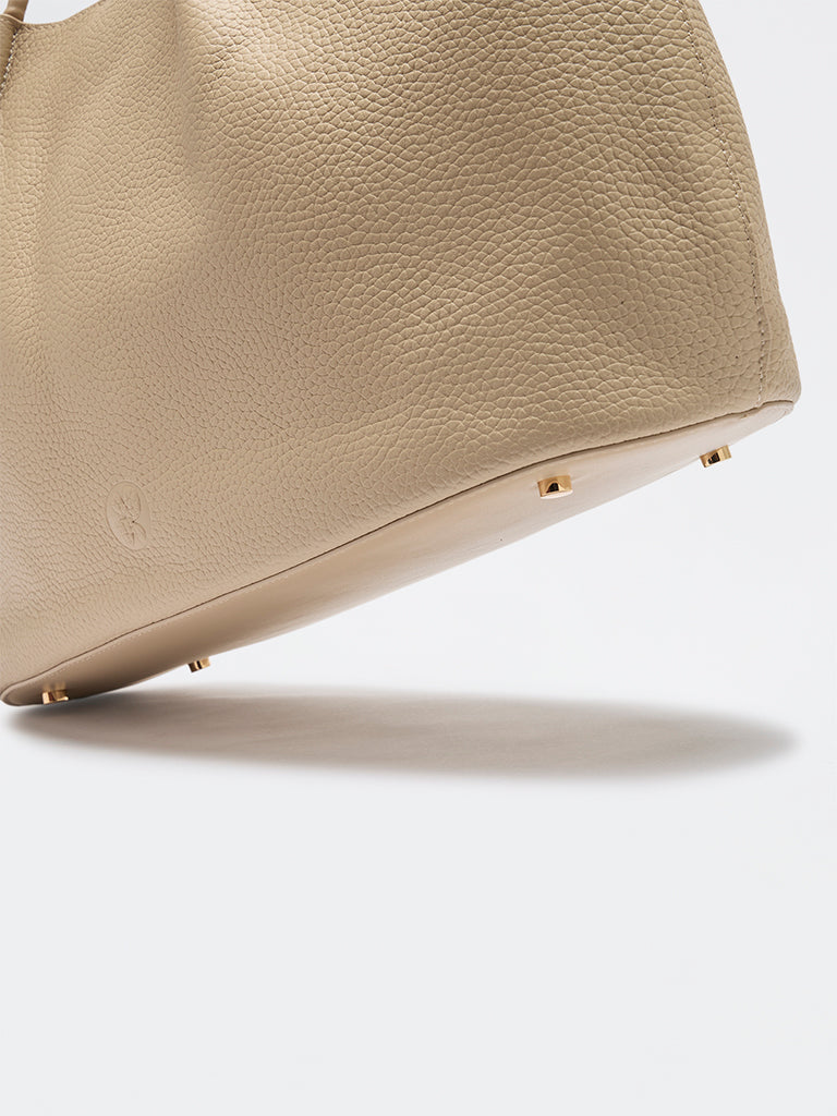 Belle Grain Leather Large Tote