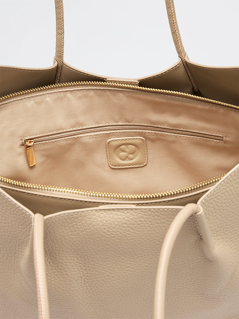 Belle Grain Leather Large Tote