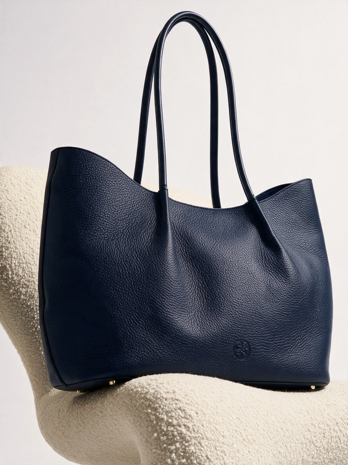 Belle Grain Leather Large Tote