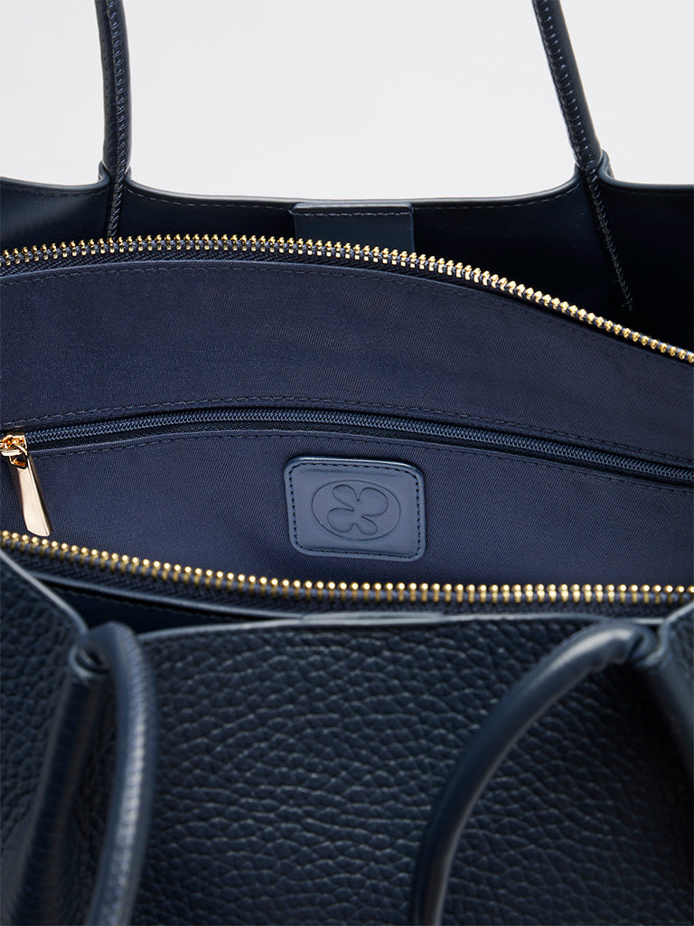 Belle Grain Leather Large Tote