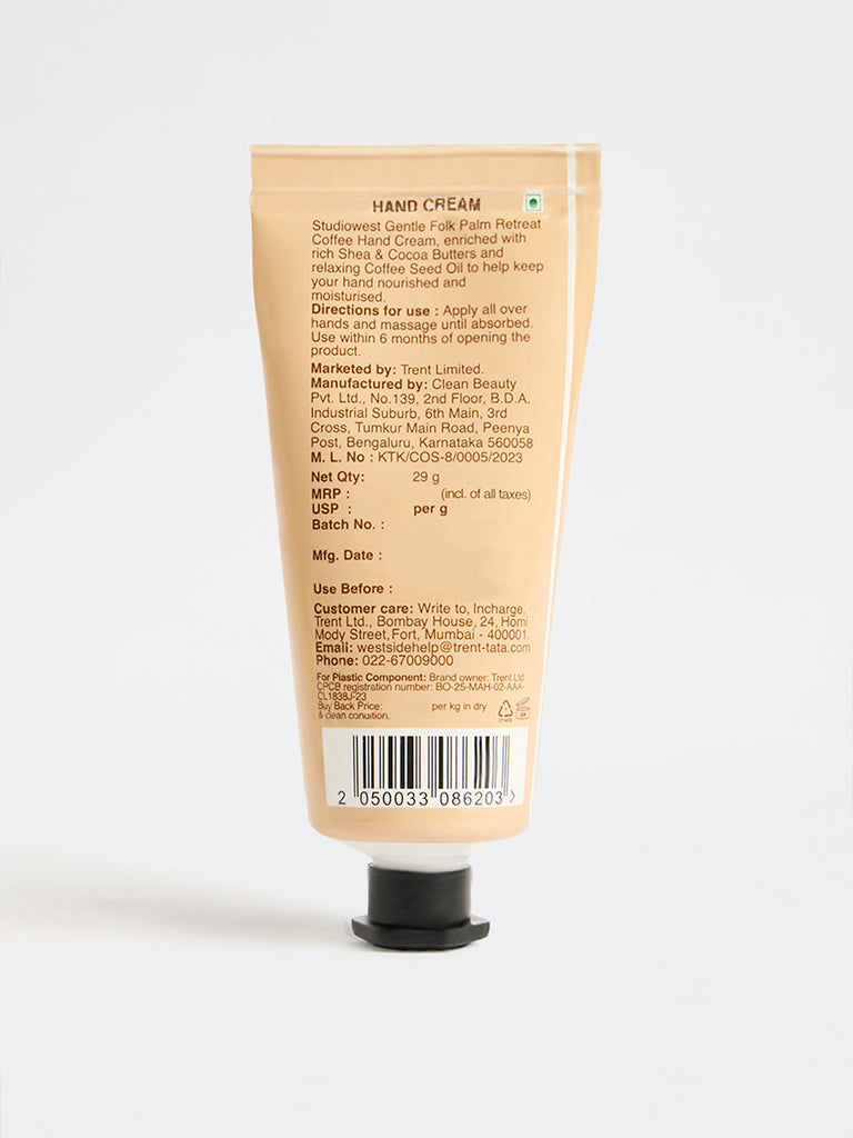 Studiowest Gentle Folk Palm Retreat Coffee Hand Cream - 29 gm