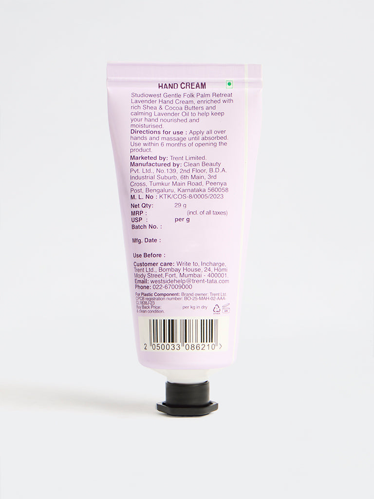 Studiowest Gentle Folk Palm Retreat Lavender Hand Cream - 29 gm