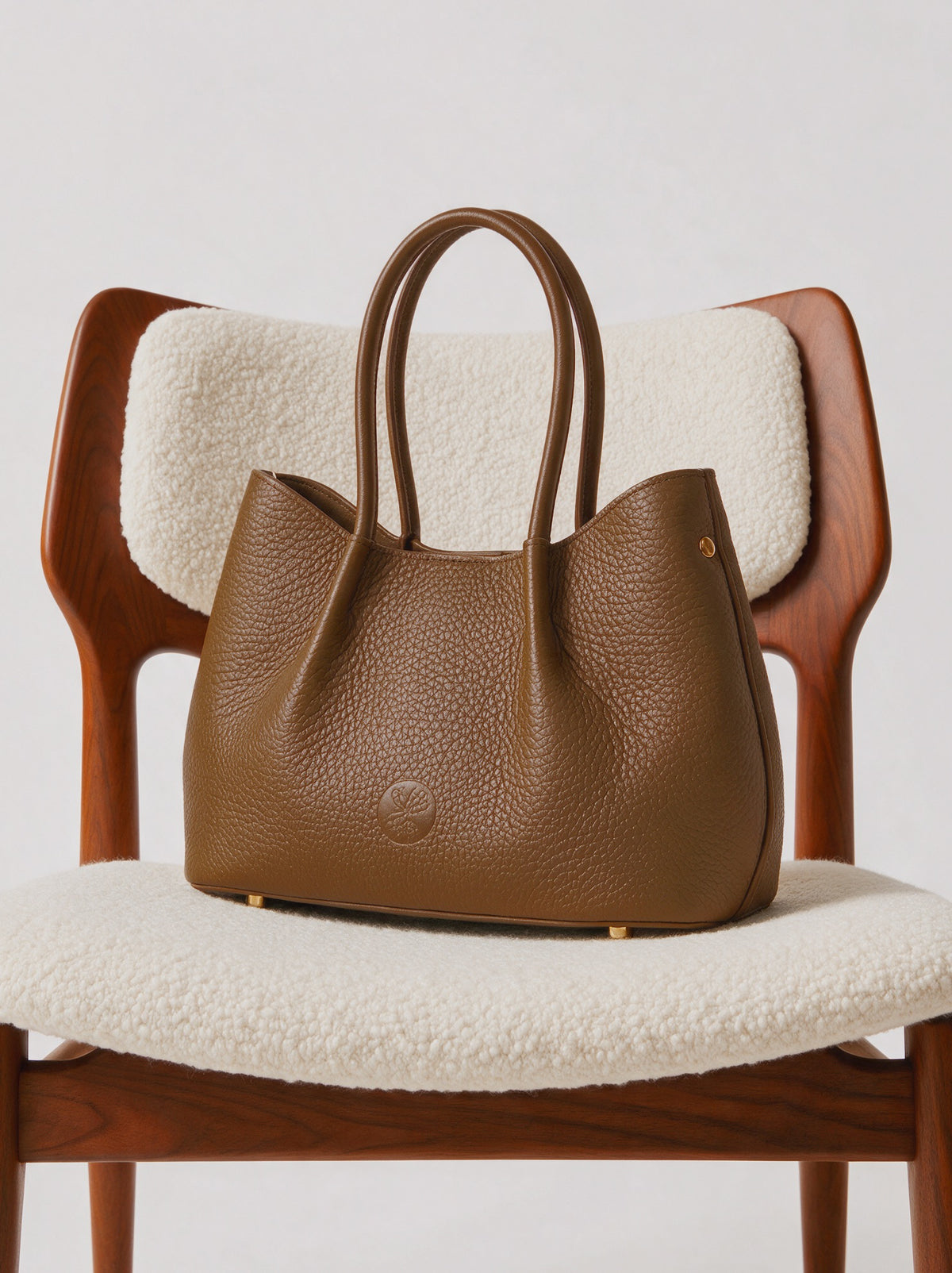 Belle Grain Leather Mini Tote