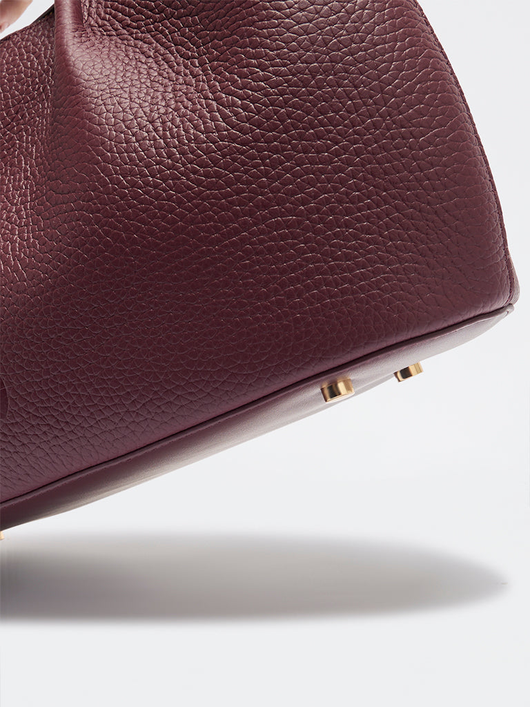 Belle Grain Leather Medium Tote