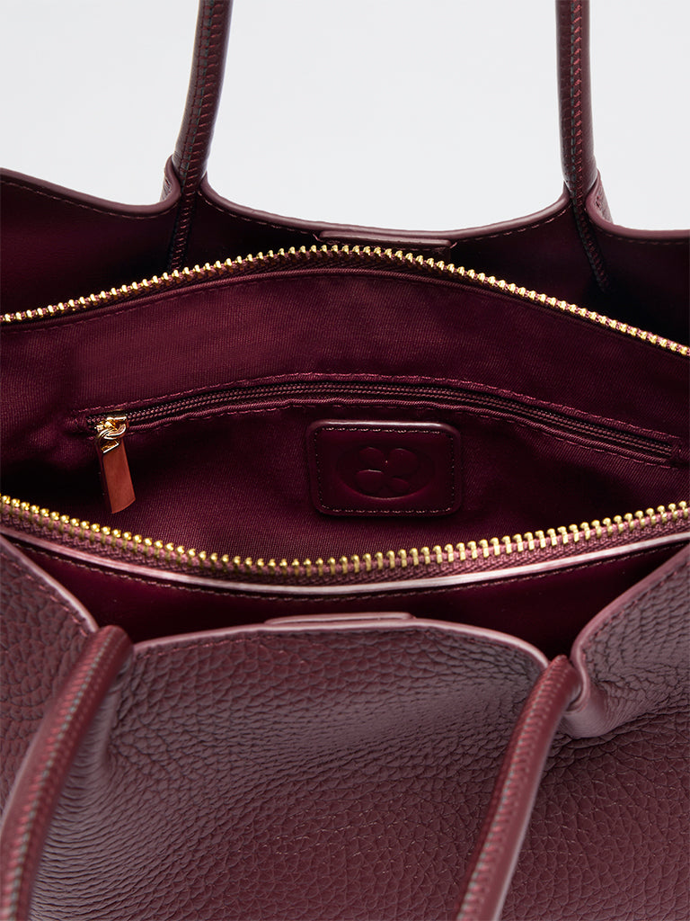 Belle Grain Leather Medium Tote