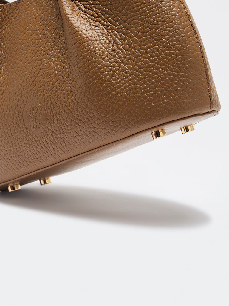Belle Grain Leather Mini Tote