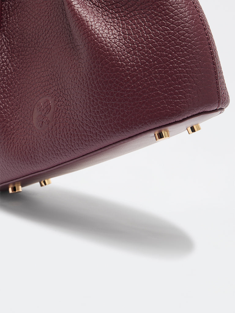 Belle Grain Leather Mini Tote