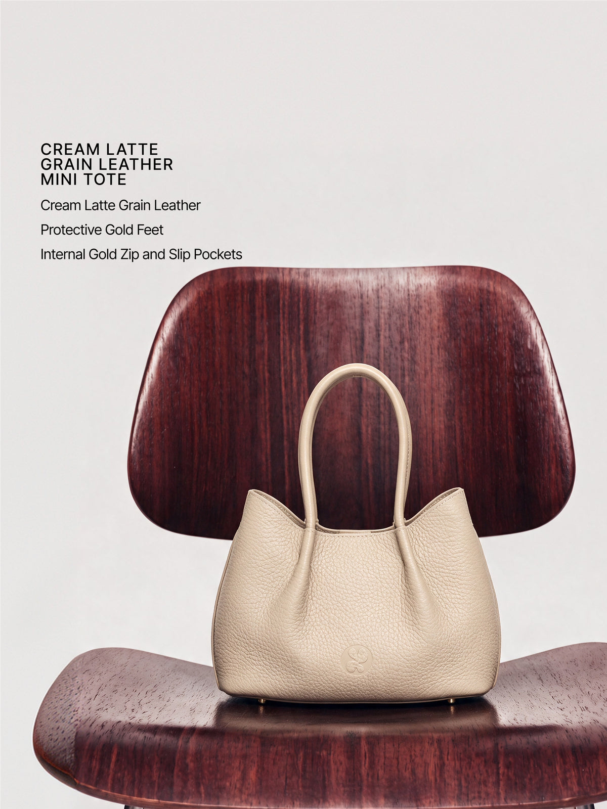 Belle Grain Leather Mini Tote
