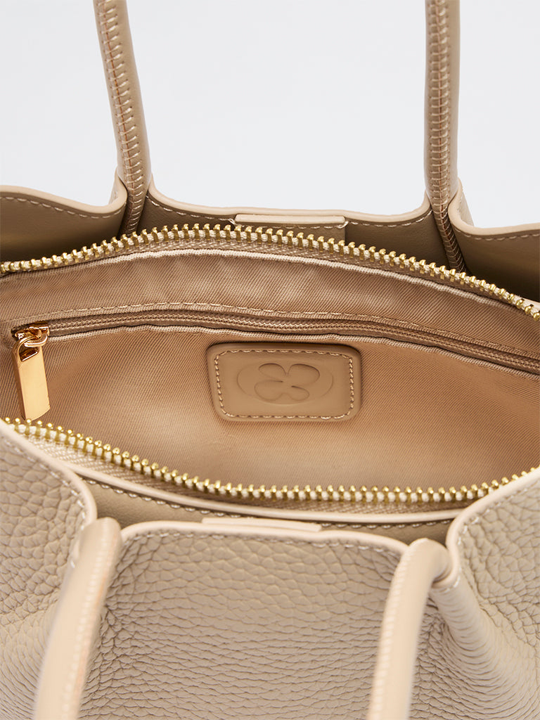 Belle Grain Leather Mini Tote