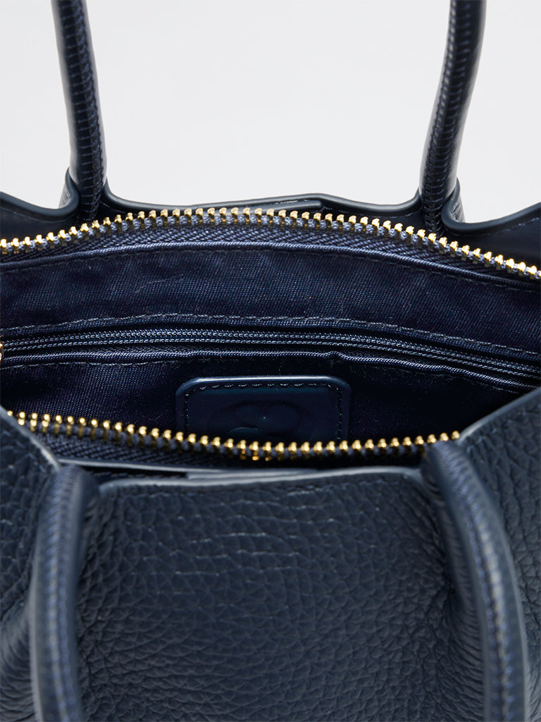 Belle Grain Leather Mini Tote