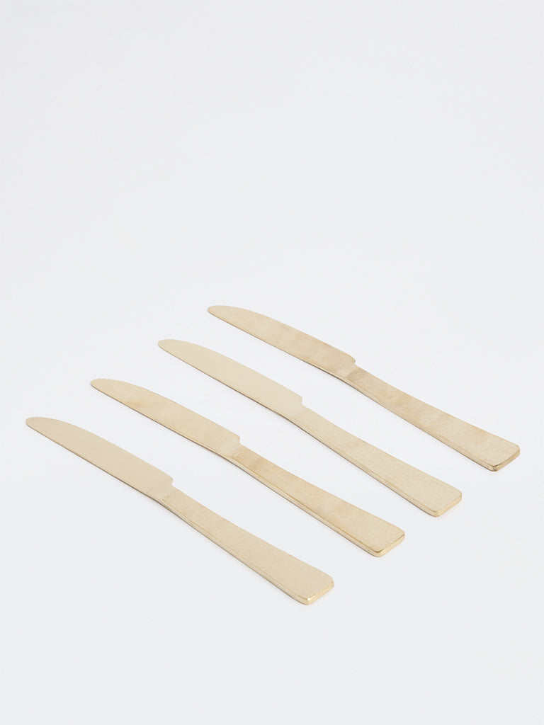 Westside Home Gold Hammered-Textured Knives - Set of 4