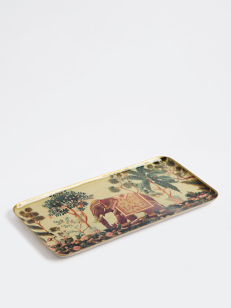 Westside Home Sage Heritage Elephant Design Tray