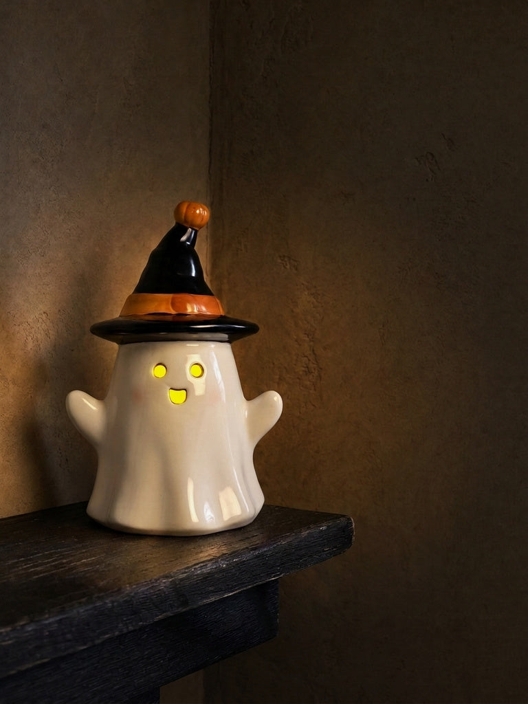 Westside Home White Ghost Light-Up Halloween Decorative Object
