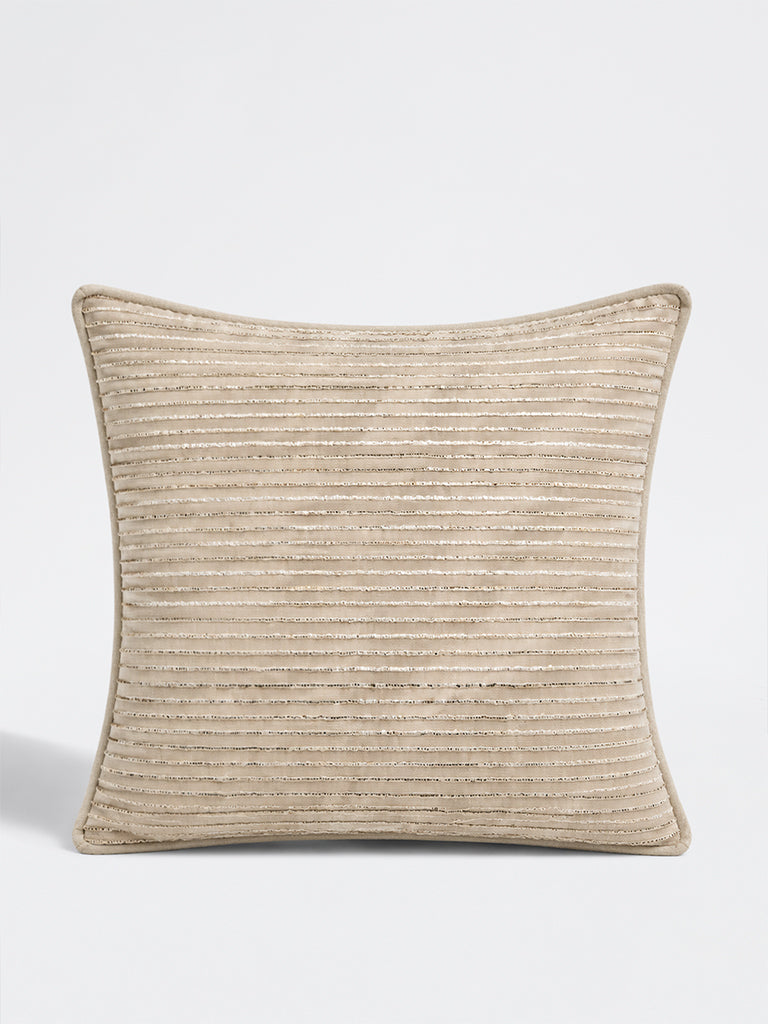 Westside Home Ivory Striped Dori Cushion Cover