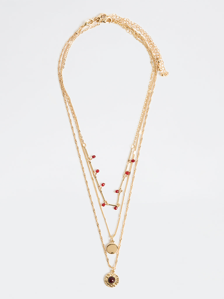 Westside Accessories Gold Layered Chain Necklaces