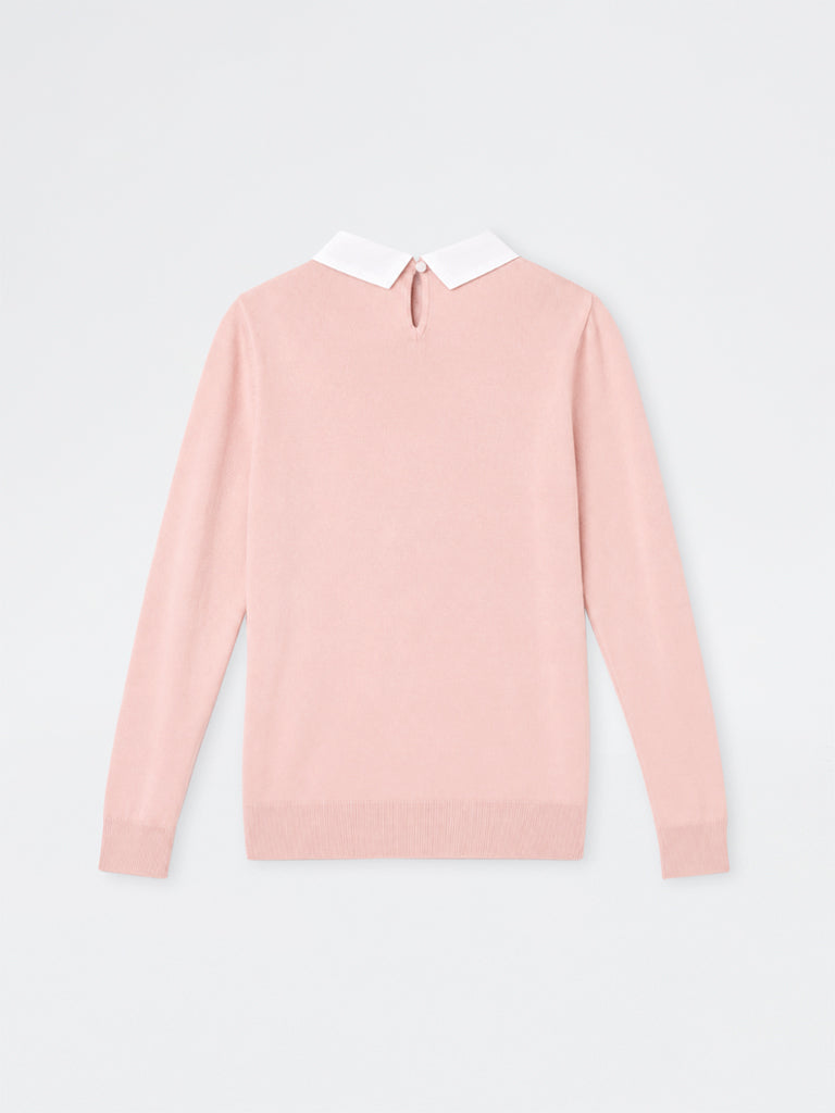 Gia Dusty Pink Embellished Knitted Sweater