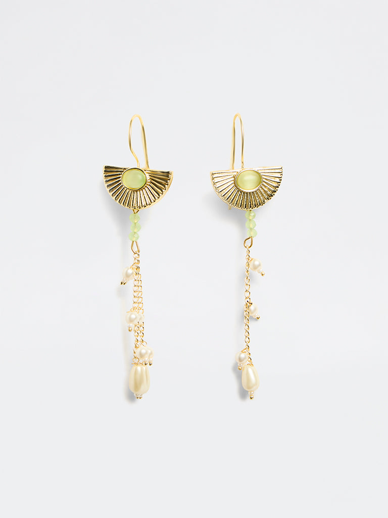 Westside Accessories Gold Artisanal Fish Hook Earrings