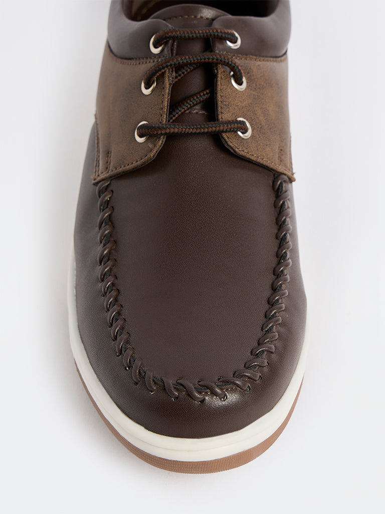 SOLEPLAY Brown Lace-Up Shoes