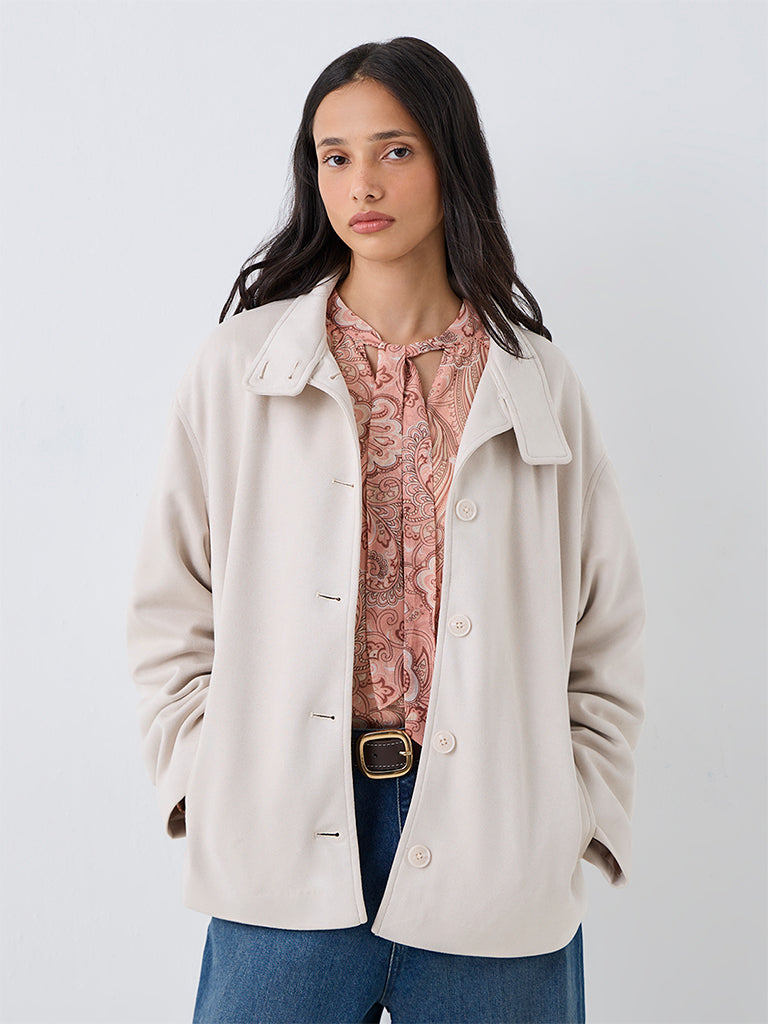 LOV Off-White Suede Jacket
