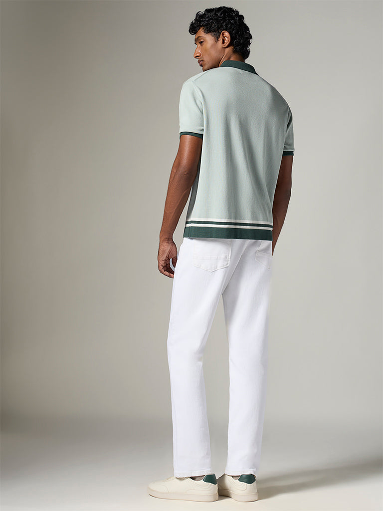 Ascot  White Relaxed-Fit Mid-Rise Jeans