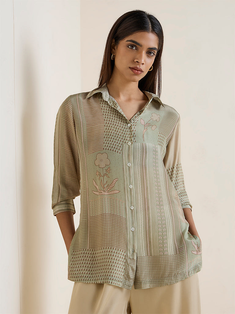 Zuba Sage Printed Tunic