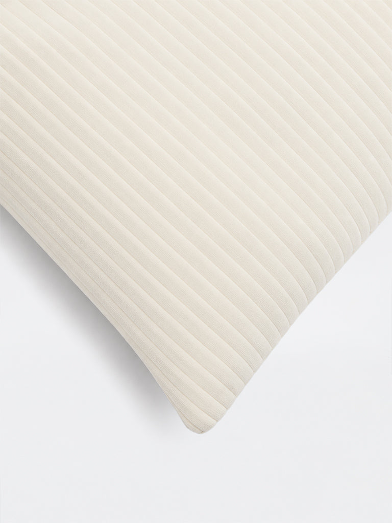 Westside Home Off-White Pintuck Design Cushion Cover