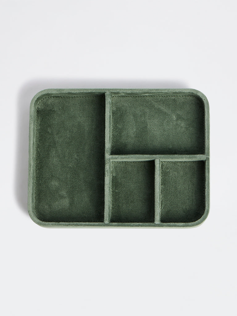 Westside Home Sage Velvet Jewellery Tray