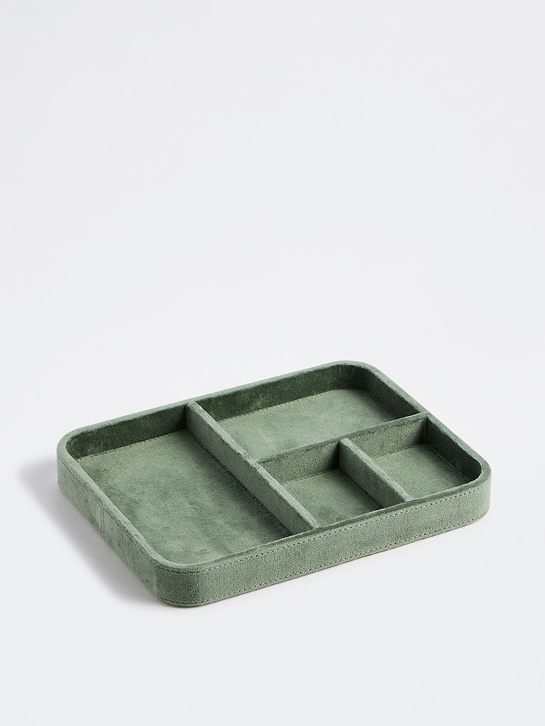 Westside Home Sage Velvet Jewellery Tray