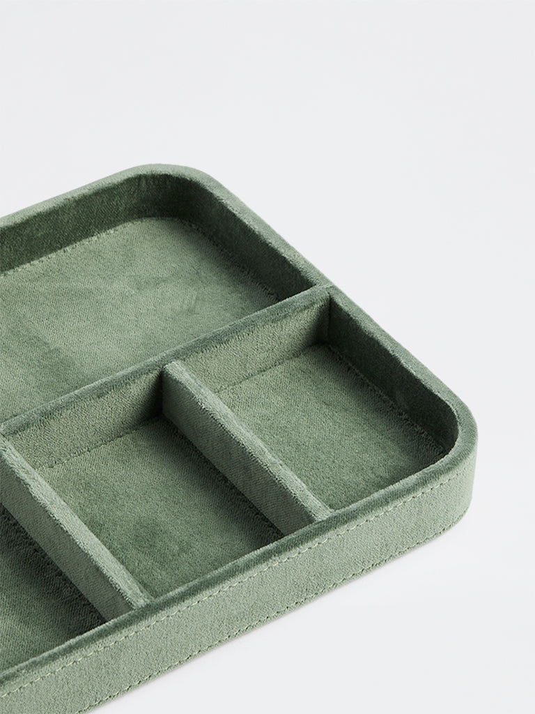 Westside Home Sage Velvet Jewellery Tray