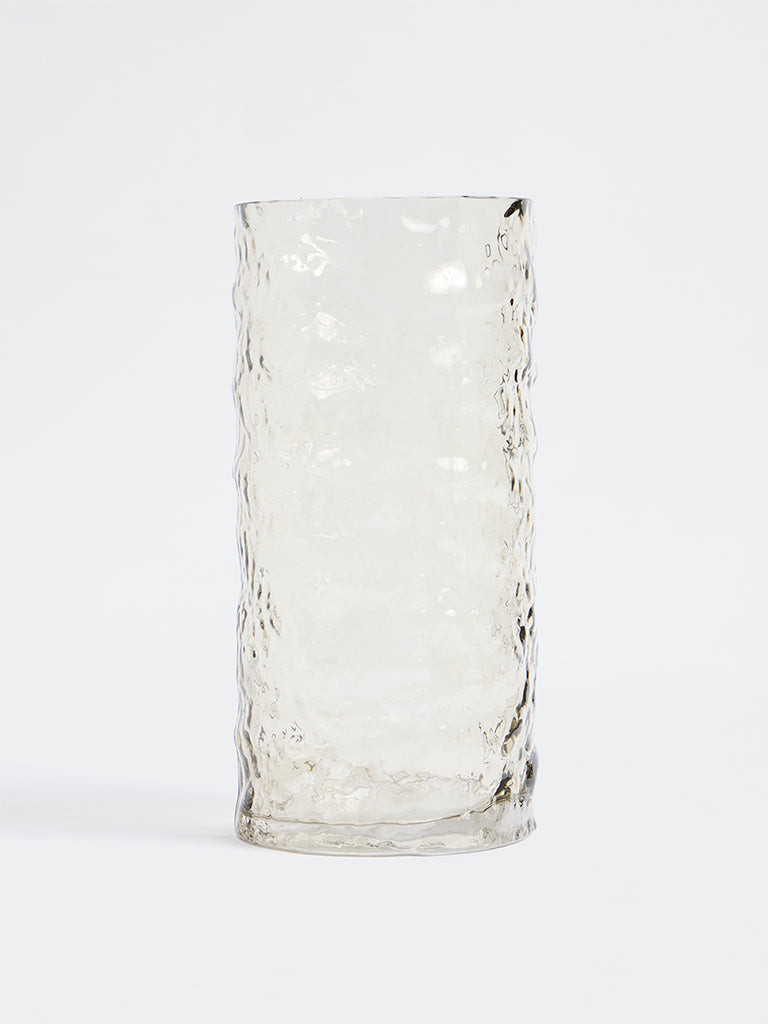 Westside Home Brown-Tinted Textured Glass Vase