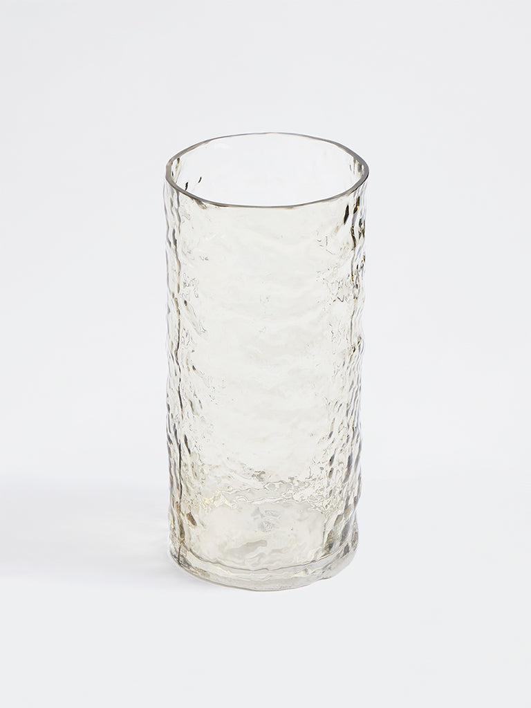Westside Home Brown-Tinted Textured Glass Vase