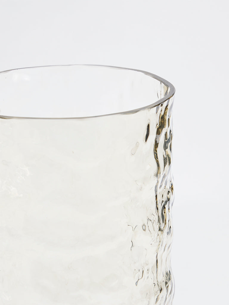 Westside Home Brown-Tinted Textured Glass Vase