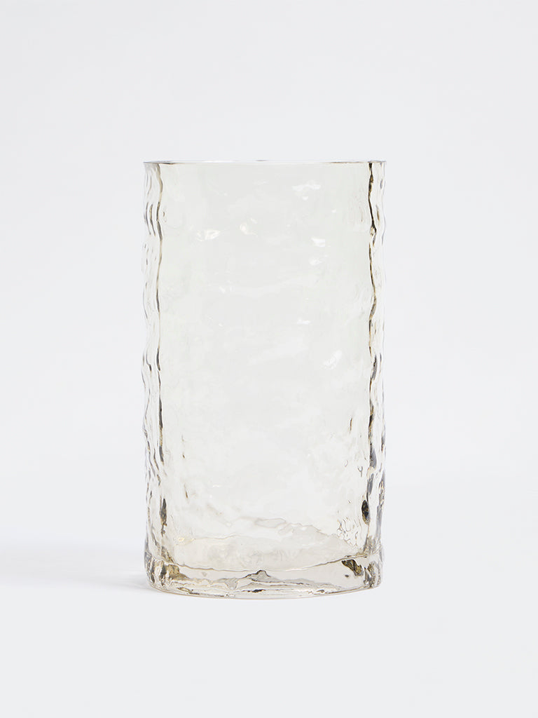 Westside Home Brown-Tinted Textured Glass Vase