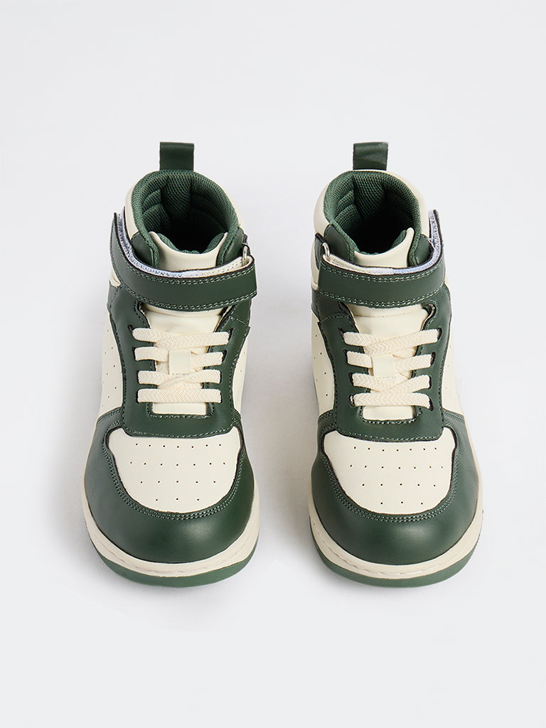 Yellow Green High-Top Sneakers