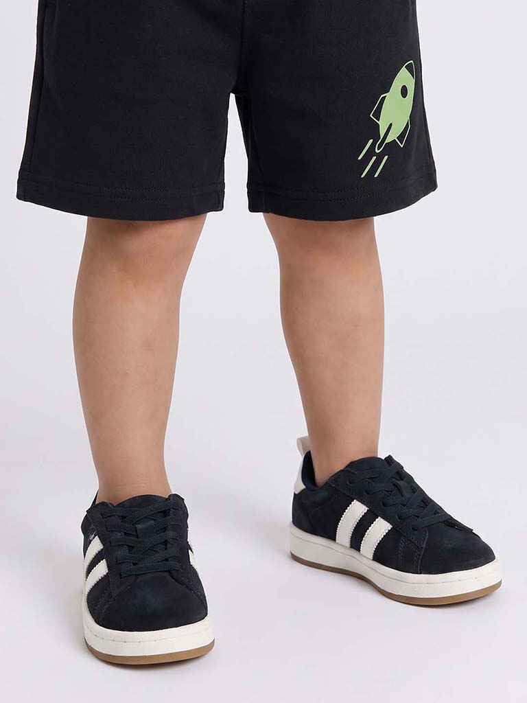 Yellow Navy Lace-Up Sneakers