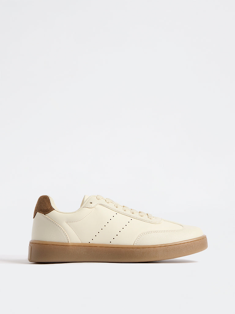 SOLEPLAY Off-White Lace-Up Sneakers