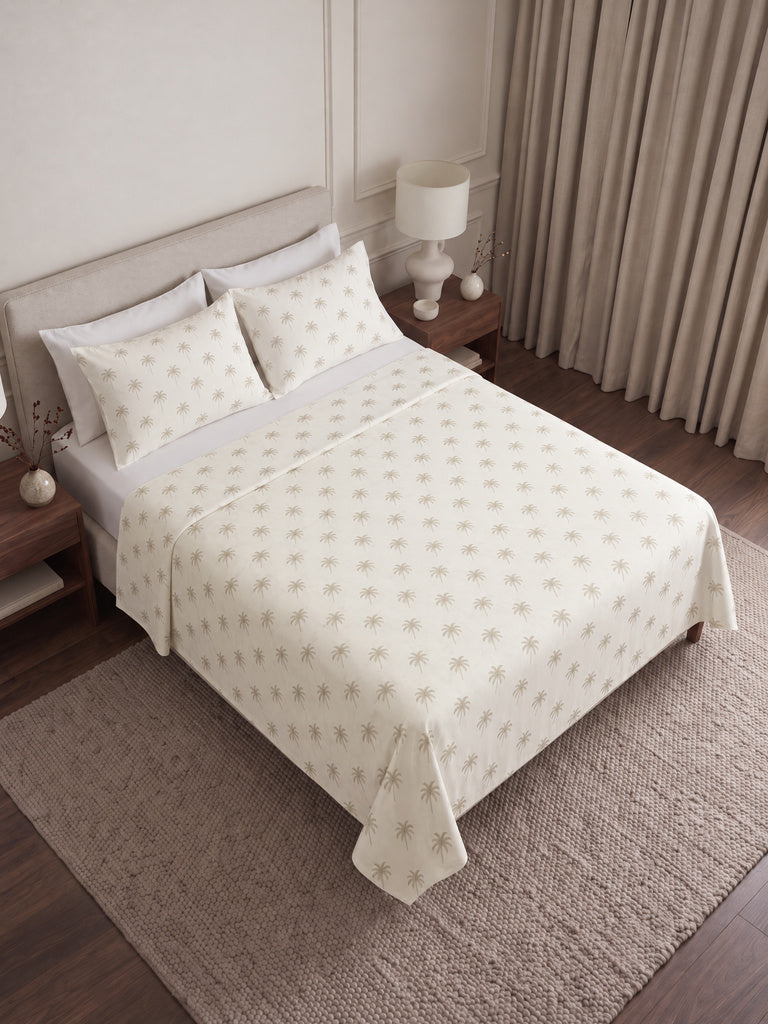 Westside Home Sage Tropical Design Queen Bed Sheet Set