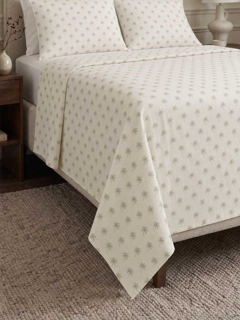 Westside Home Sage Tropical Design Queen Bed Sheet Set