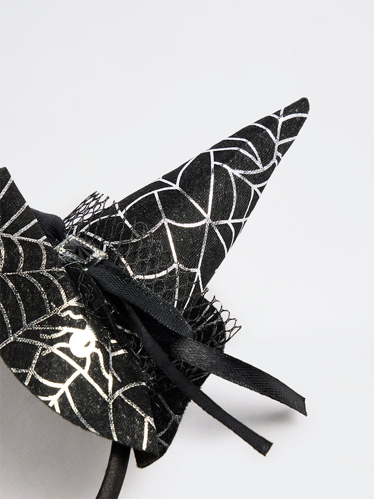 Westside Home Black Halloween Witch-Hat Design Headband