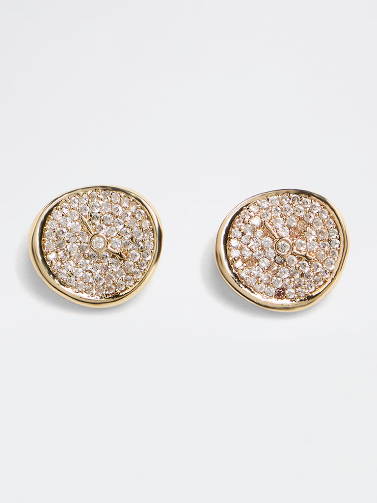 Westside Accessories Gold Embellished Stud Earrings